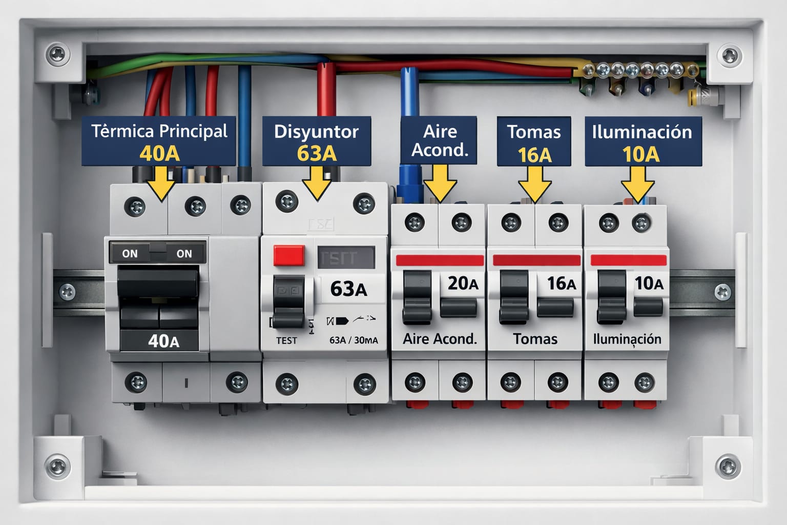 Tablero eléctrico detalle